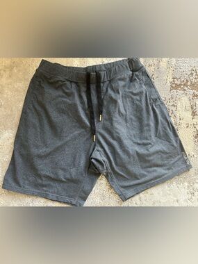 Mens Yoga Crow Gray Yoga Shorts Size Large EUC
